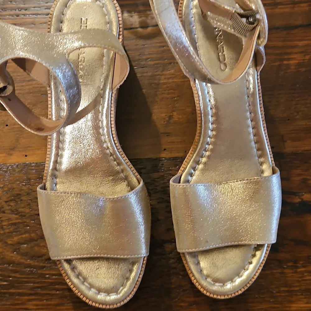 Bernardo Metallic Gold Sandals Worn Once